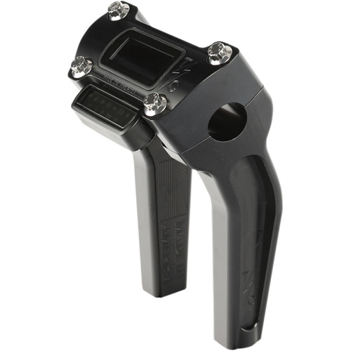 Thrashin Supply CO. #TSC-6500-1 - Handlebar Risers - Pull Back - 6-1/2" - Gauge Cutout - Black