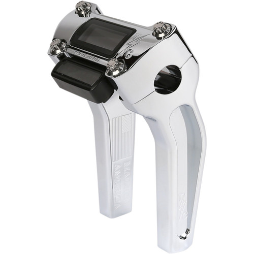 Thrashin Supply CO. #TSC-6500-3 - Handlebar Risers - Pull Back - 6-1/2" - Gauge Cutout - Chrome