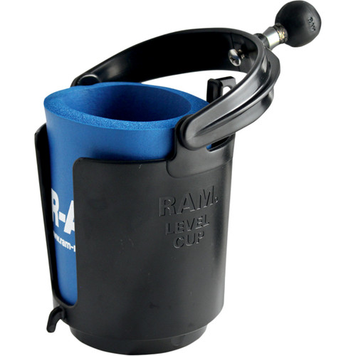 RAM Mounts #RAM-B-132BU - Self-Leveling Cup Holder and Cozy with 1" Ball
