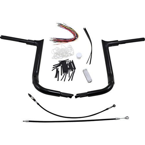 FAT Baggers INC. #809114-B - 1-1/2" EZ Install Pointed Top Handlebar Kit - 14" - Black