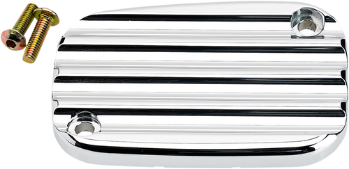 Master Cylinder Cover - Brake - Front - Finned - Chrome