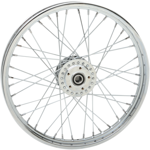 Drag Specialties #64383 - Wheel - Laced - 40 Spoke - Front - Chrome - 21x2.15 - '04-'05 FXD