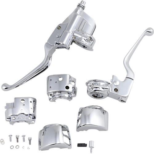 Drag Specialties - Handlebar Control Kit with Mechanical Clutch - 9/16" Master Cylinder - '96-'14