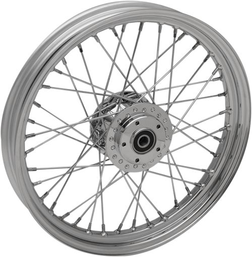 Drag Specialties #64553 - Wheel - Laced - 40 Spoke - Front - Chrome - 19x2.5 - '06-'07 XL