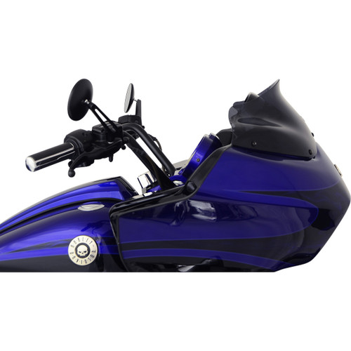 Klock Werks #KWW-01-0189 - Sport Flare® Windshield - 8" - Smoke - '98-'13 FLTR