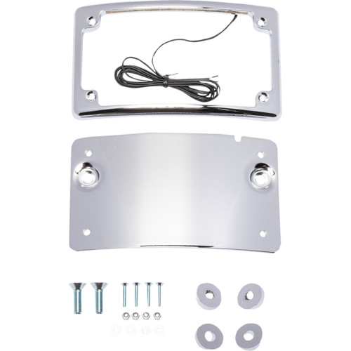 Kodlin USA #KUS20101 - License Plate Mount - Curved - Chrome