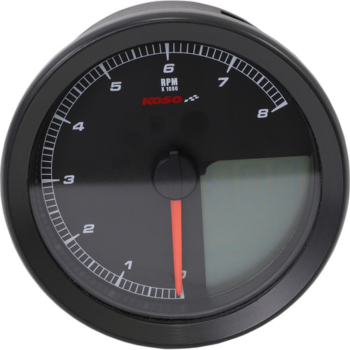 Koso North America #BA051231 - Multi-Function Speedometer/Tachometer - HD-04 - Black