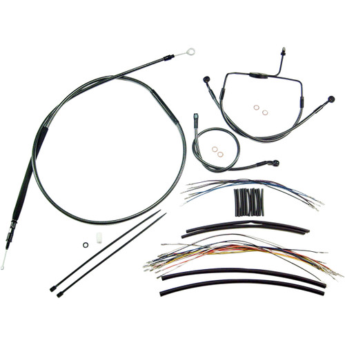 Magnum Shielding #487301 - Black Pearl™ Designer Handlebar Installation Kit - 12"-14" - '08-'13 Touring