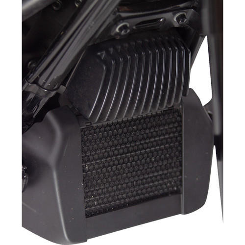 Klock Werks #KWS-01-0615-B - Oil Cooler Guard - Black - M8 Touring/Trike