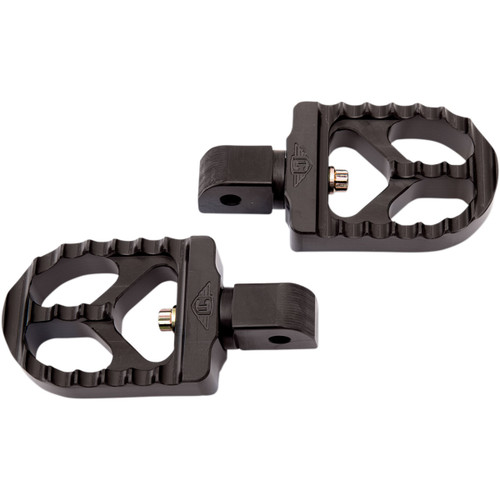 Joker Machine #08-57-7B - Serrated Foot Pegs - Black - Short