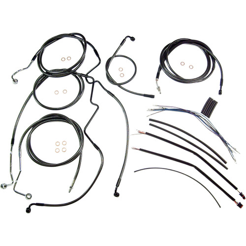Magnum Shielding #487341 - Black Pearl™ Designer Handlebar Installation Kit - 12"-14" - '14-'15 FLH