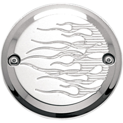 Joker Machine #921102FC - Points Cover - Flame - 2 Hole - Chrome