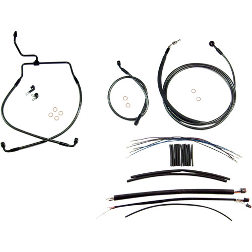 Magnum Shielding #487332 - Black Pearl™ Designer Handlebar Installation Kit - 15"-17" - '14-'15 FLH