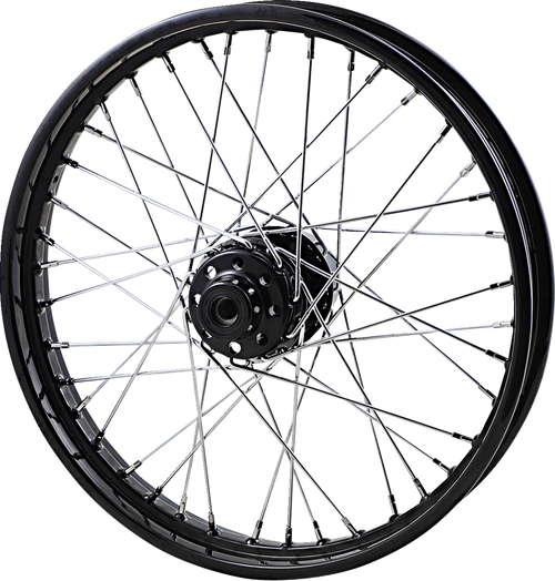 Drag Specialties #64439B - Wheel - Laced - 40 Spoke - Front - Black - 21x2.15 - '99 FXDWG