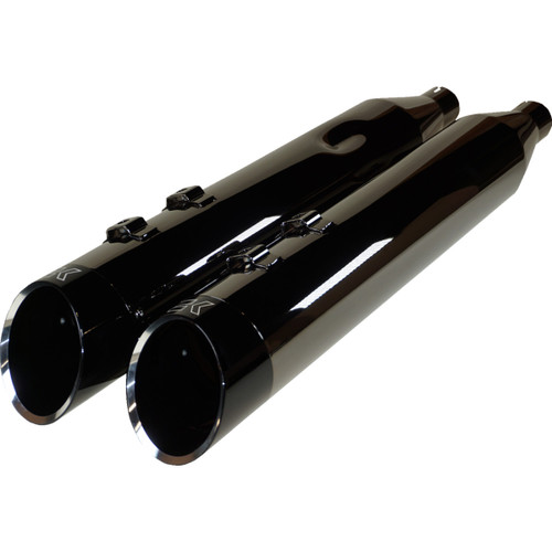 Khrome Werks #201675 - 4-1/2" HP-Plus® Slip-On Mufflers - Eclipse® with Edge Tip