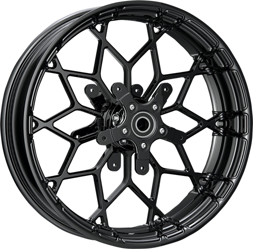 Arlen Ness #91-650 - Wheel - Fat Factory - Forged - Front - Dual Disc - Black - 18x5.5