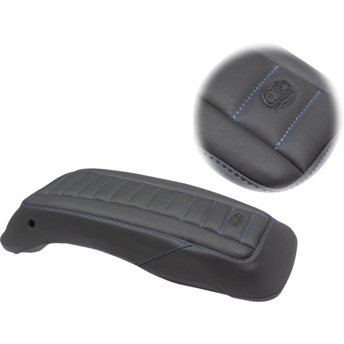 Mustang #77640SB - Saddlebag Lid Covers - Black/Blue - FL '14-'24