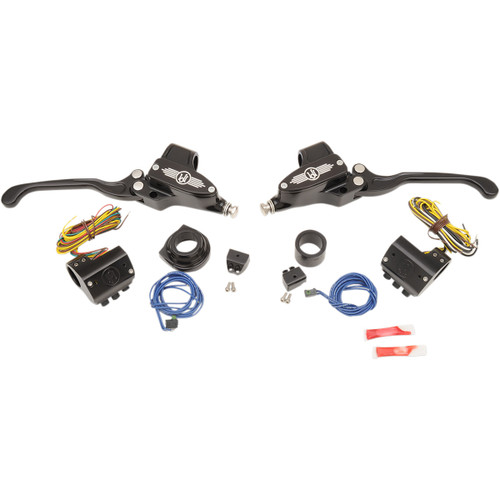 Performance Machine (PM) #0062-4020-BM - Handlebar Control Kit - Hydraulic - 9/16" Master Cylinder - Black