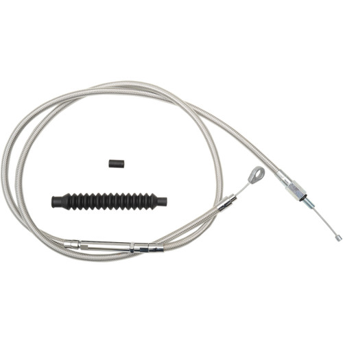 LA Choppers #LA-8005C19 - Stainless Steel Braided Clutch Cable - 18"-20" Ape Hangers - '96-'07 Touring