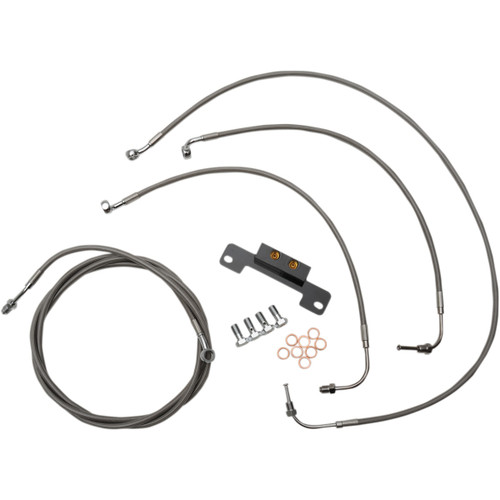 LA Choppers #LA-8055KT-13B - Standard Black Vinyl Handlebar Cable/Brake Line Kit - 12"-14" Ape Hangers - '17-'19 Touring