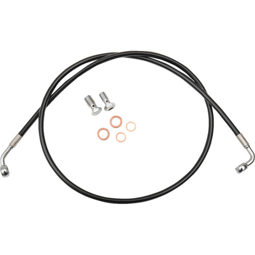 LA Choppers #LA-8100B13B - Brake Line - 12" - 14" Ape Hanger Handlebars - Black