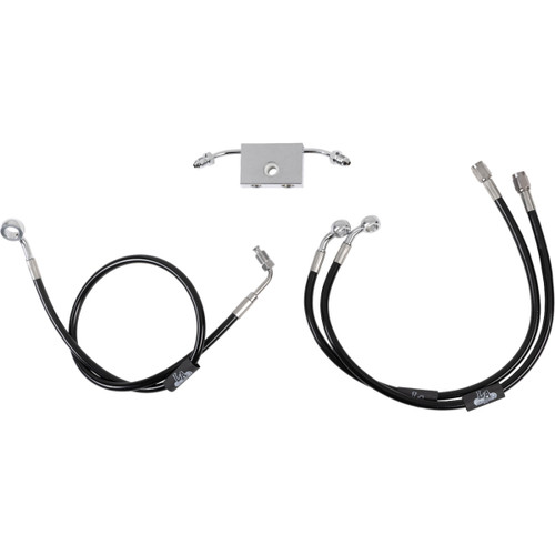 LA Choppers #LA-8154B08B - Brake Line - Mini Ape Hanger Handlebars - Black