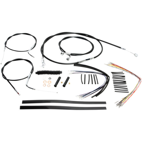 Magnum Shielding #489381 - XR Handlebar Installation Kit - 12"-14" Ape Hangers - '96-'05 Dyna - Black