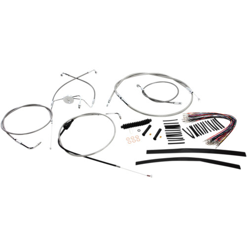 Magnum Shielding #589291 - XR Handlebar Installation Kit - 12"-14" Ape Hangers - '07 FLH - Stainless Steel