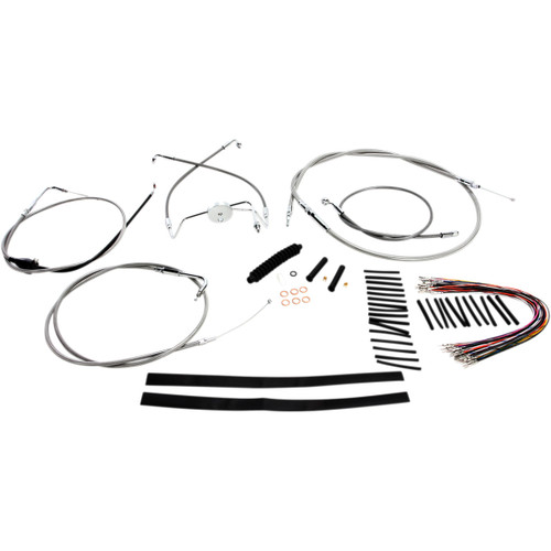 Magnum Shielding #589292 - XR Handlebar Installation Kit - 15"-17" Ape Hangers - '07 FLH - Stainless Steel