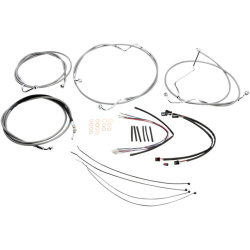 Magnum Shielding #589341 - XR Handlebar Installation Kit - 12"-14" Ape Hangers - '14-'15 FLH - Stainless Steel
