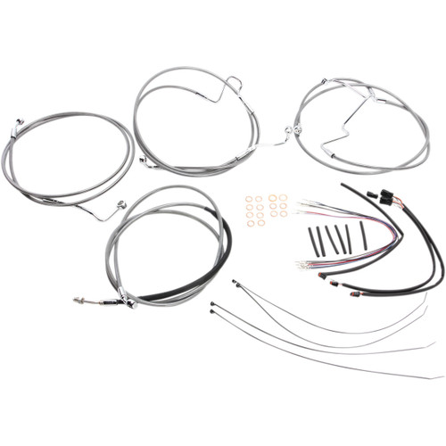 Magnum Shielding #589342 - XR Handlebar Installation Kit - 15"-17" Ape Hangers - '14-'15 FLH - Stainless Steel