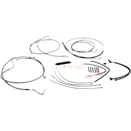 Magnum Shielding #589481 - XR Handlebar Installation Kit - 12"-14" Ape Hangers - '14-'15 FLHR - Stainless Steel