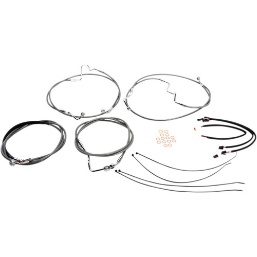 Magnum Shielding #589691 - XR Handlebar Installation Kit - 12"-14" Ape Hangers - '16 FLH - Stainless Steel