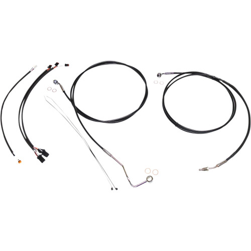 Magnum Shielding #489851 - XR Handlebar Installation Kit - 12"-14" Ape Hangers - '17-'20 FLH - Black/Chrome