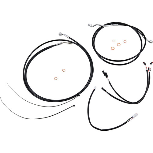 Magnum Shielding #489882 - XR Handlebar Installation Kit - 15"-17" Ape Hangers - '17-'20 FLTR - Black/Chrome