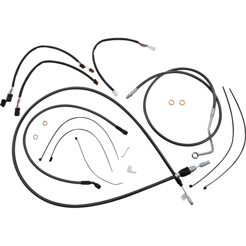 Magnum Shielding #4871151 - Black Pearl™ Designer Handlebar Installation Kit - 12"-14" - '21-'22 FLHR