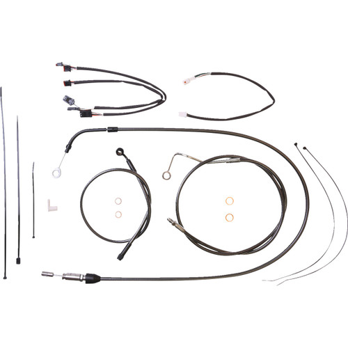 Magnum Shielding #4871171 - Black Pearl™ Designer Handlebar Installation Kit - 12"-14" - '21-'23 FLH