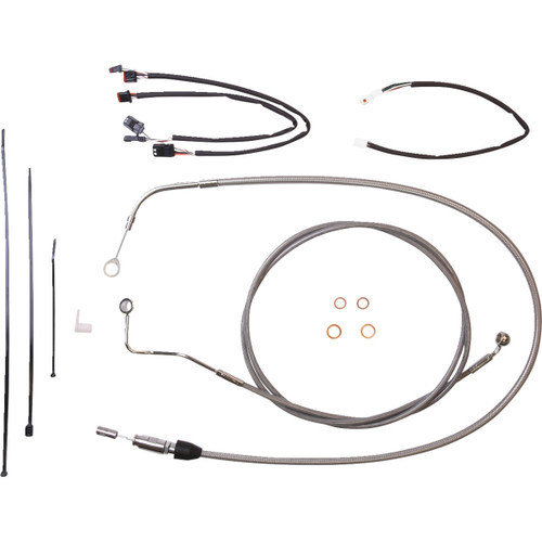 Magnum Shielding #5891171 - XR Handlebar Installation Kit - 12"-14" Ape Hangers - '21 FLH - Stainless Steel/Chrome