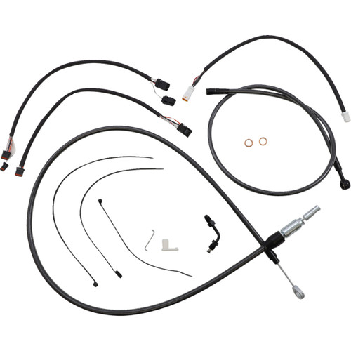 Magnum Shielding #4871182 - Black Pearl™ Designer Handlebar Installation Kit - 15"-17" - '18-'24 Softail