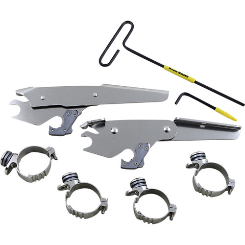 Memphis Shades #MEK2056 - Batwing - Mounting Kit - Polished - XL