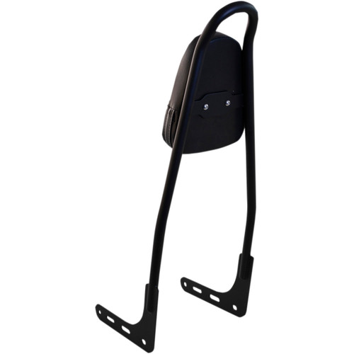 Motherwell #156T-18-MB-WP - One-Piece Sissy Bar - Black - With Pad