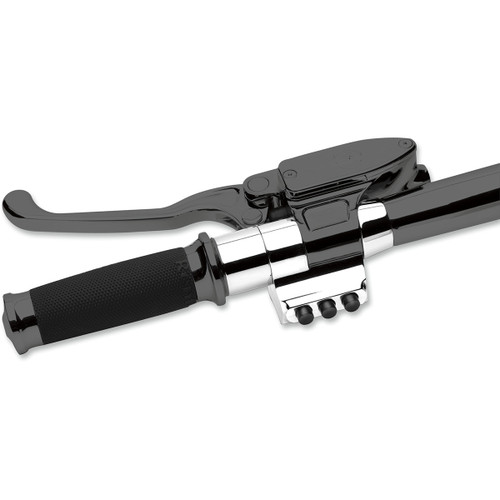 Performance Machine (PM) #0011-0500MP-CH - Contour Handlebar Control Spacer - Left - Cable Clutch - 1" Handlebars - Chrome