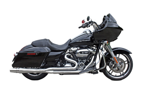 Thunderheader #1073X - X-SERIES EXHAUST SYSTEM FOR M8 - Includes Full Coverage Heat Shields, 12mm & 18mm O2 Sensor Ports - CHROME - 17-24 Touring Models