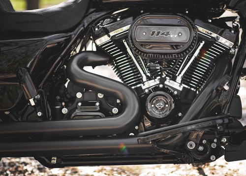 Thunderheader #1074XB - X-SERIES EXHAUST FOR BIG CUBIC INCH ENGINES - Includes Full Coverage Heat Shields, 12mm & 18mm O2 Sensor Ports - BLACK - 84-16 Touring Models