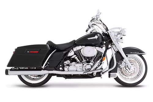 Rinehart Racing 100-0103 - True Dual Exhaust for 95-08 Harley Touring - 3.5" / Black with Black End Caps