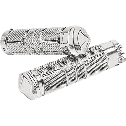 Accutronix #GR100-SKIC - Knurled Diamond Custom Grips - Chrome