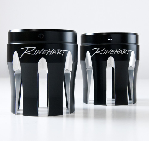 Rinehart Racing 900-0217 - Moto Series Castle End Cap - 3.5" / Chrome / Castle Replacement End Cap (single)