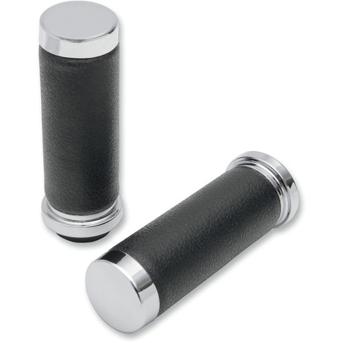 Drag Specialties - Textured Black Rubber Grips - TBW