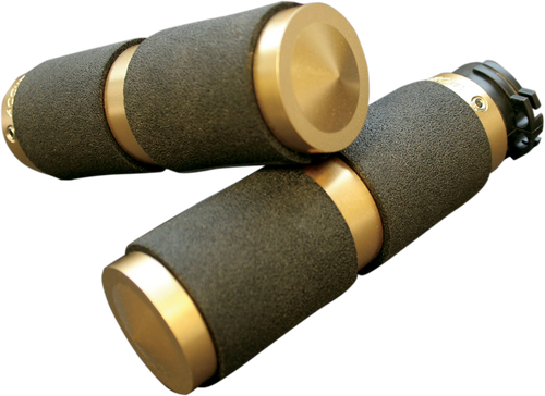 Grips w/ Rubber - Brass