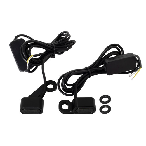 Hogworks Led Handlebar Drl / Turn Signals for Harley® Dyna/Softail/Sportster | Black